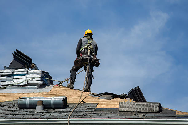 Professional Roofing technician working in Davis, CA